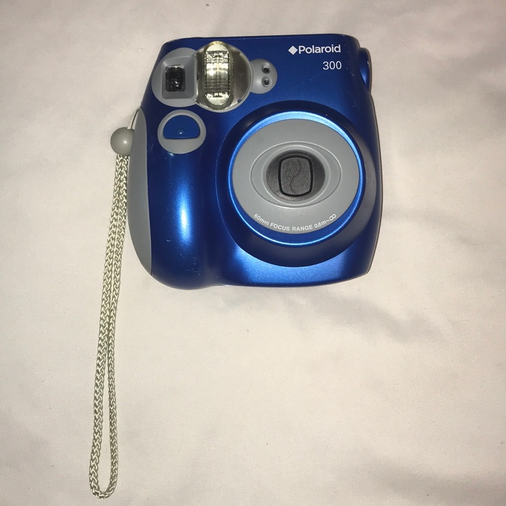 Blue Polaroid Film Camera